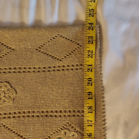 American Collection Vintage Women's Sweater Vest Metalic Gold Holidays Size 2X - Picture 6 of 10